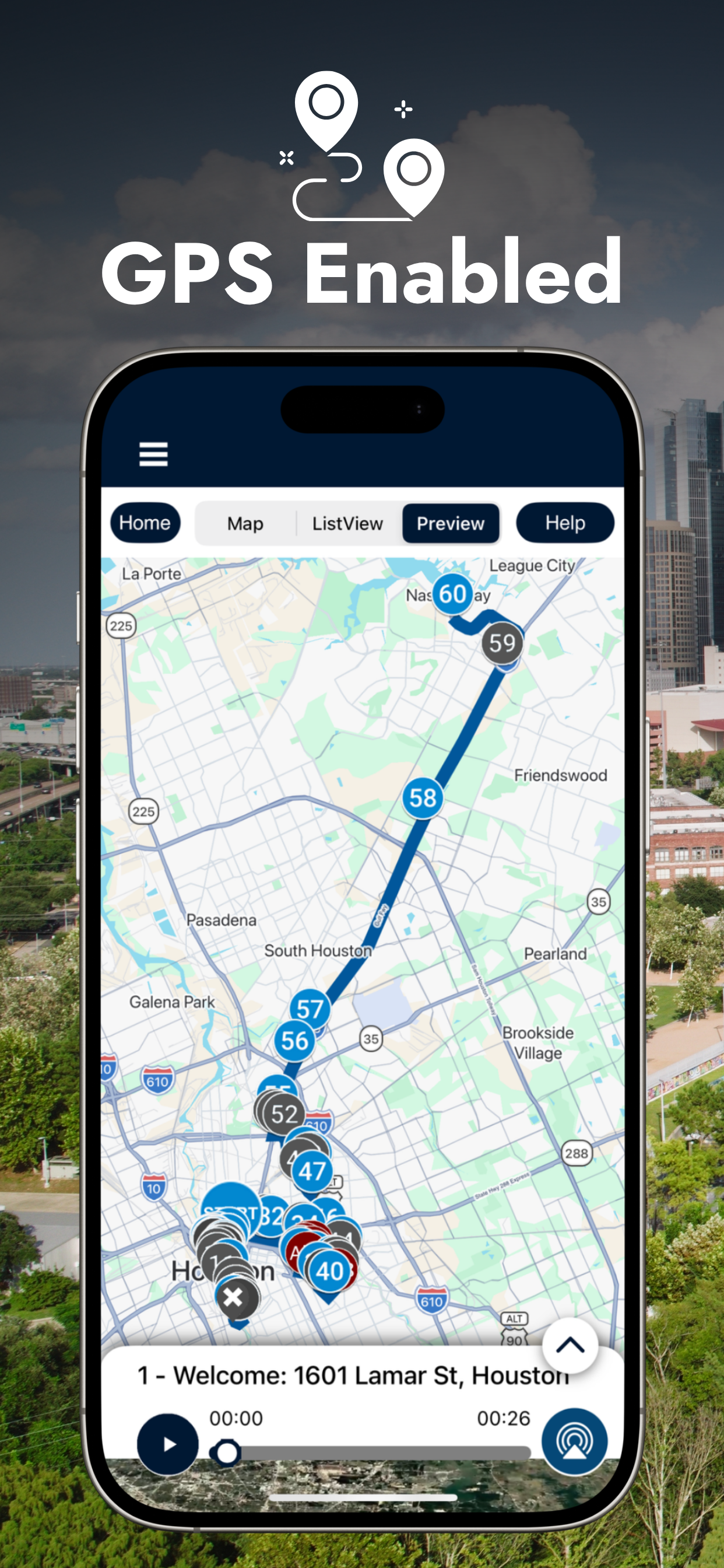 Houston Audio GPS Driving Tour screenshot 2