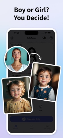 AI Baby Generator - CuteFaces iPhone screenshot
