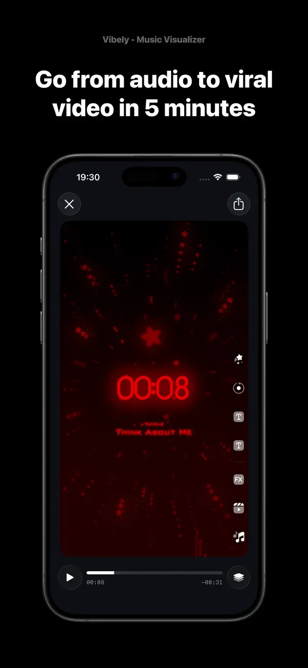 Screenshot #1 pour Music Visualizer - Vibely