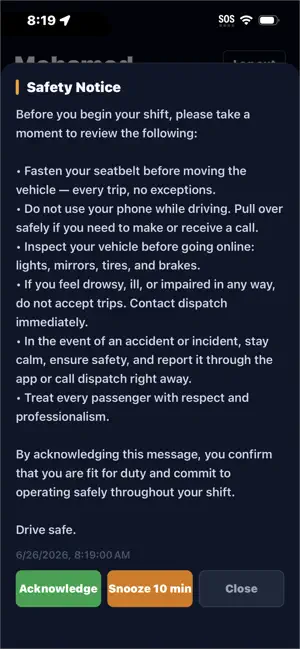 TaxiOps - Driver screenshot 2
