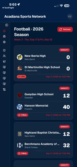 Acadiana Sports Network screenshot 2