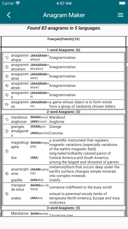 #8. Anagram Maker (iOS) 由: Keith Harryman