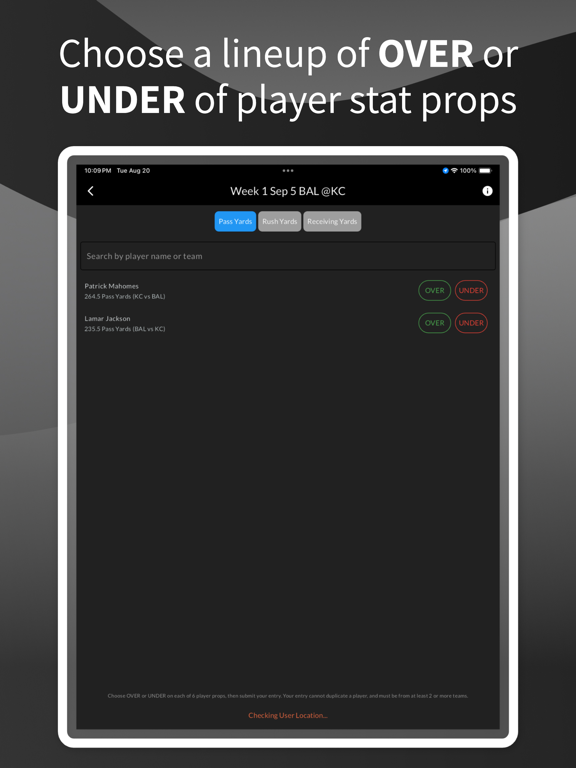 Parlay Party iPad screenshot 2 - Sports app