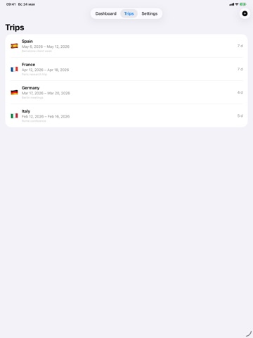 Schengen Calculator 90 Days iPad screenshot