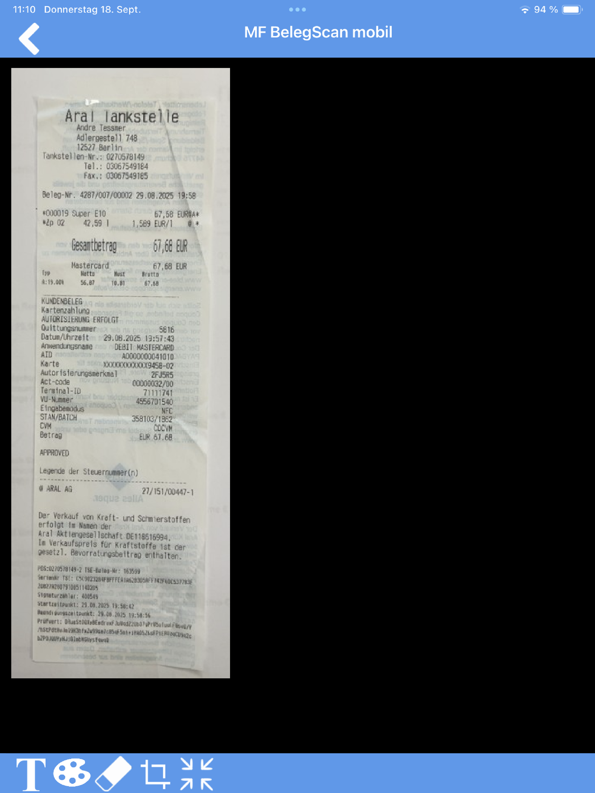 MF BelegScan mobil