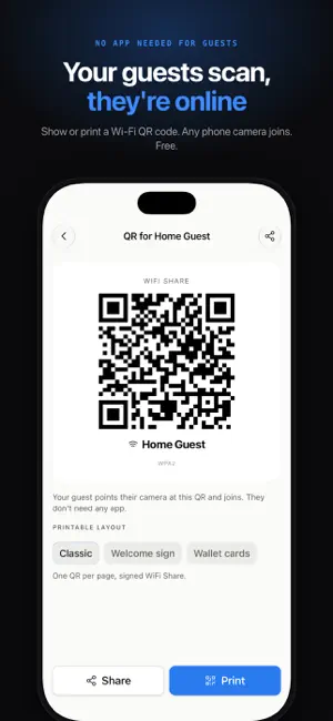 WiFi Share: Password & QR Code screenshot 1