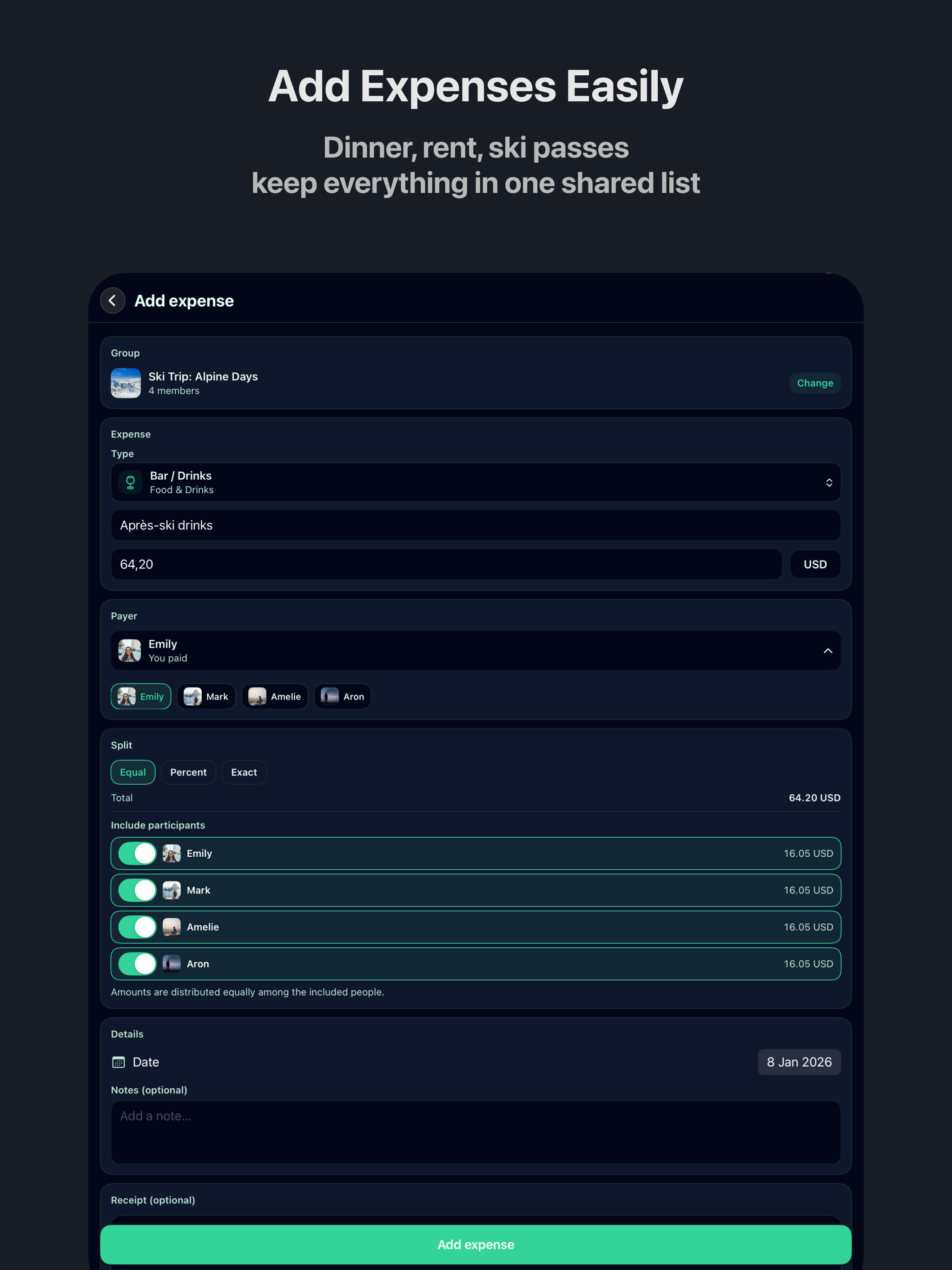 SplitNeat: Split Bills