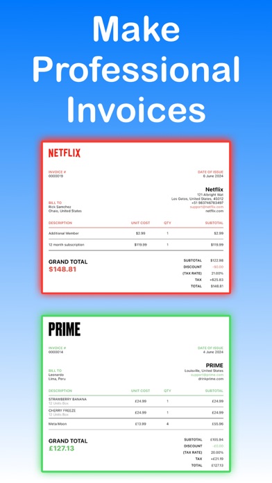 Quick Invoice Maker ° Screenshot