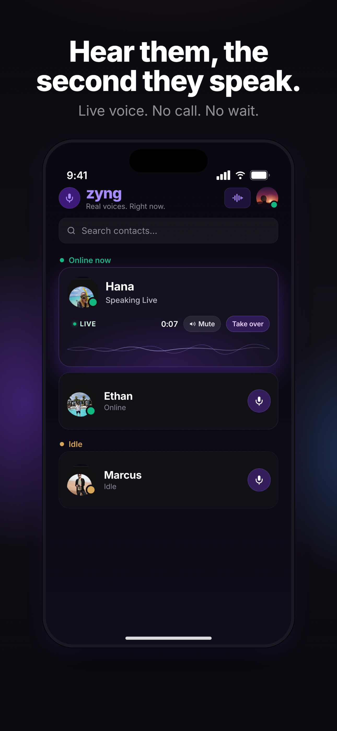 Zyng - Live Walkie Talkie screenshot 3