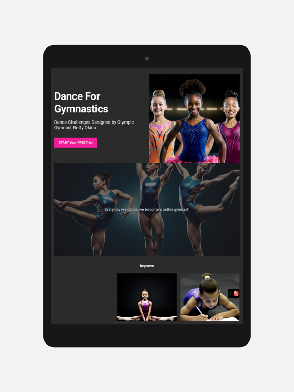 Dance For Gymnastics iPad screenshot 1 - Sports app