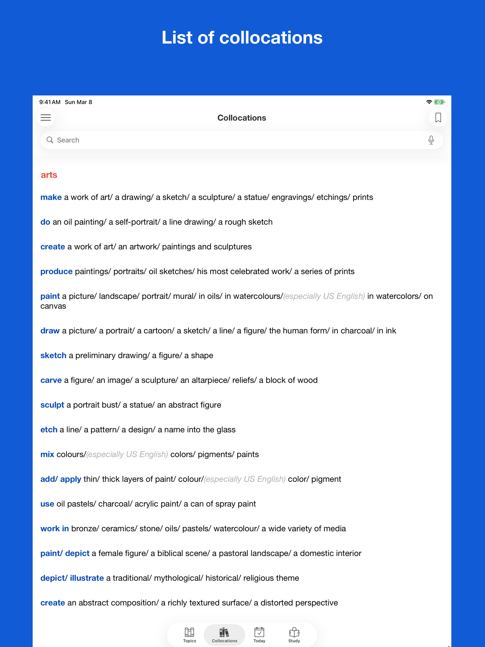 English Collocations By Topics screenshot 12