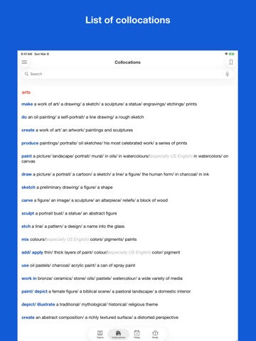 English Collocations By Topics iPad screenshot