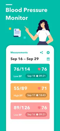 Blood Pressure App ++ : capture d’écran 1 sur 4