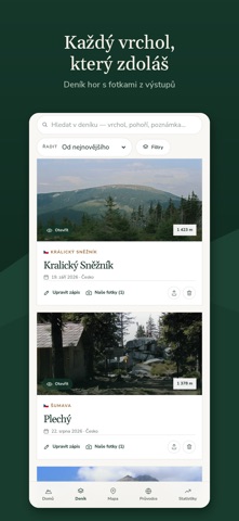 Naše vrcholy: Peak Diary screenshot 1