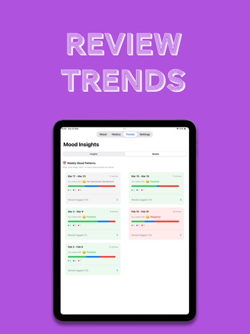 Mood Tracker & Watch App iPad screenshot