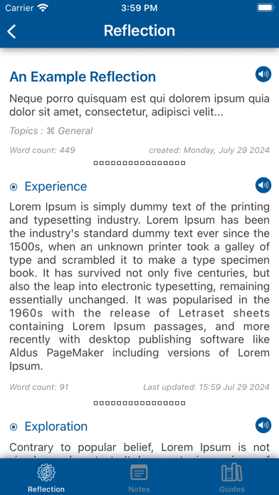 JOTTER REFLECTIONS Screenshot