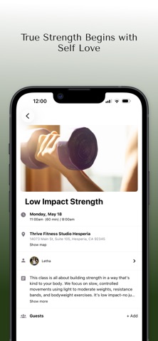 Thrive Fitness Group screenshot