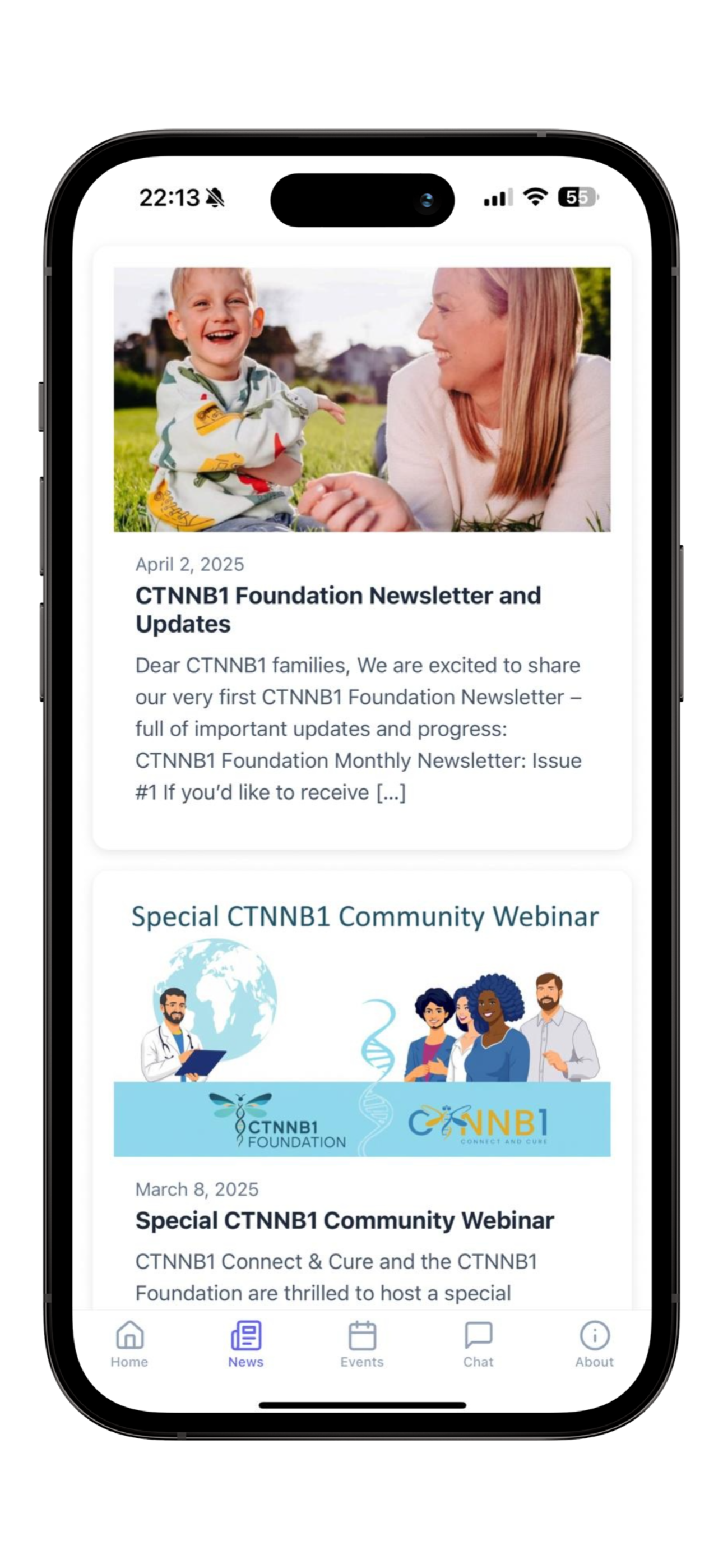 CTNNB1 Syndrome Network screenshot 2
