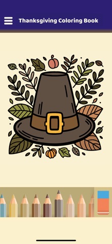 Thanksgiving Coloring Book iPhone screenshot