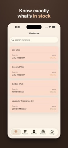 WickControl: Candle Inventory Screenshot 2 of 4