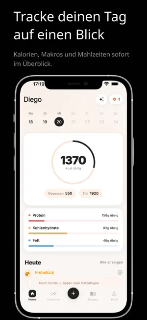 Nutrition log screenshot 2