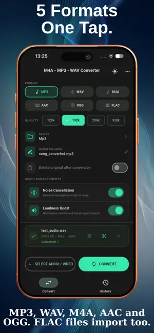 M4A to MP3 WAV Converter screenshot 1