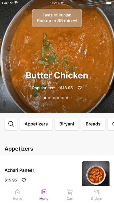 Taste of Punjab To Go iPhone screenshot 2 - Food & Drink app