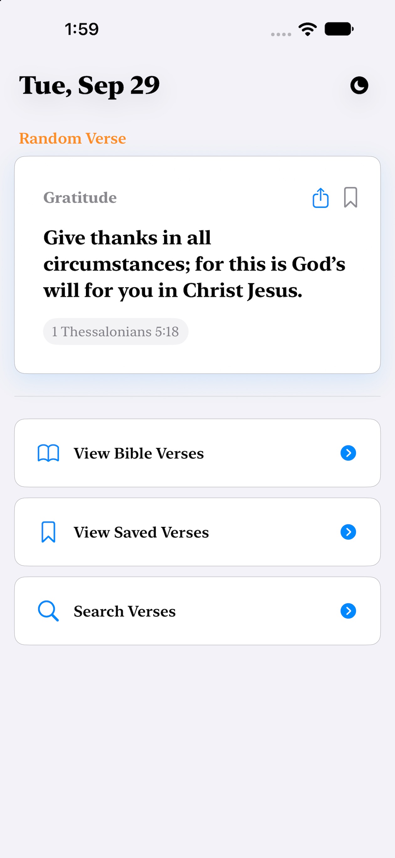 Screenshot 1 of Versely: Daily Scripture