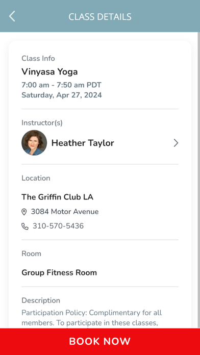 GRIFFIN CLUB FITNESS Screenshot