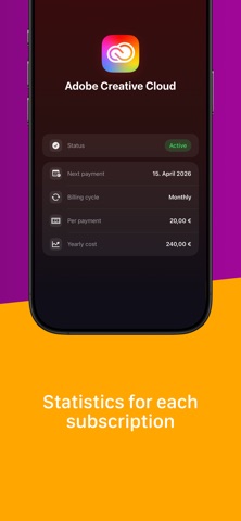SubLook: Subscription Tracker screenshot