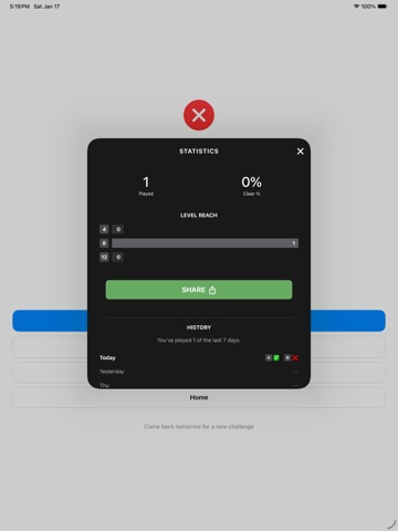 CLMN - Daily Memory Game iPad screenshot