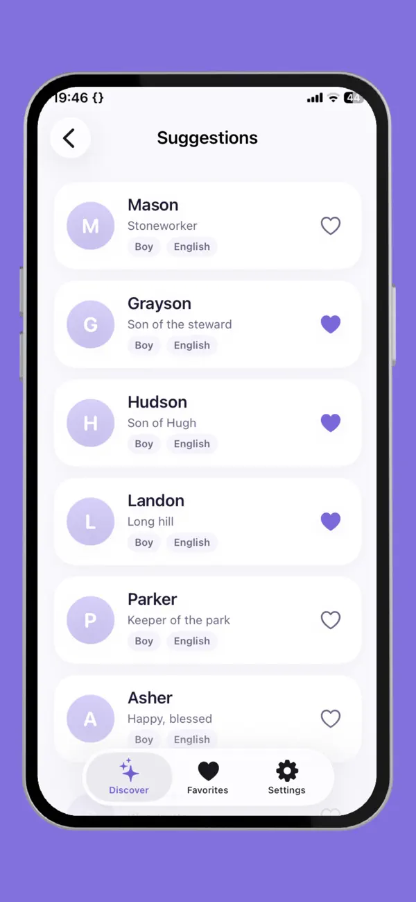 Screenshot #3 pour Baby Names & Meanings: AI