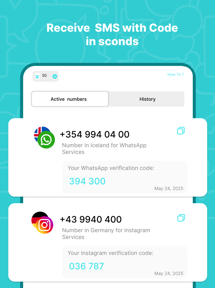 SimCode - Virtual Number SMS