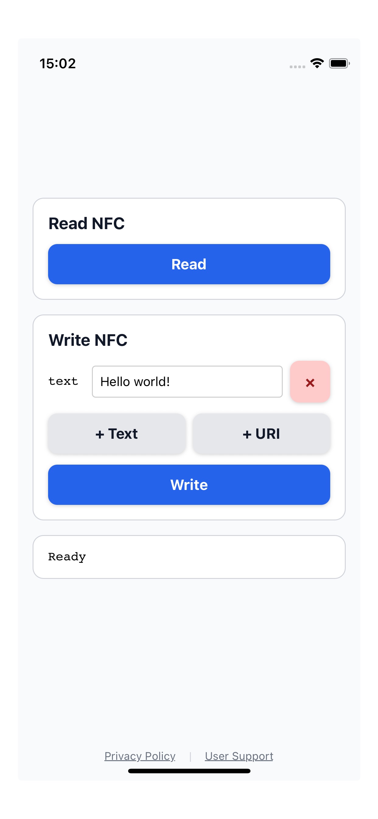 Screenshot 1 of monatoka NFC Reader & Writer