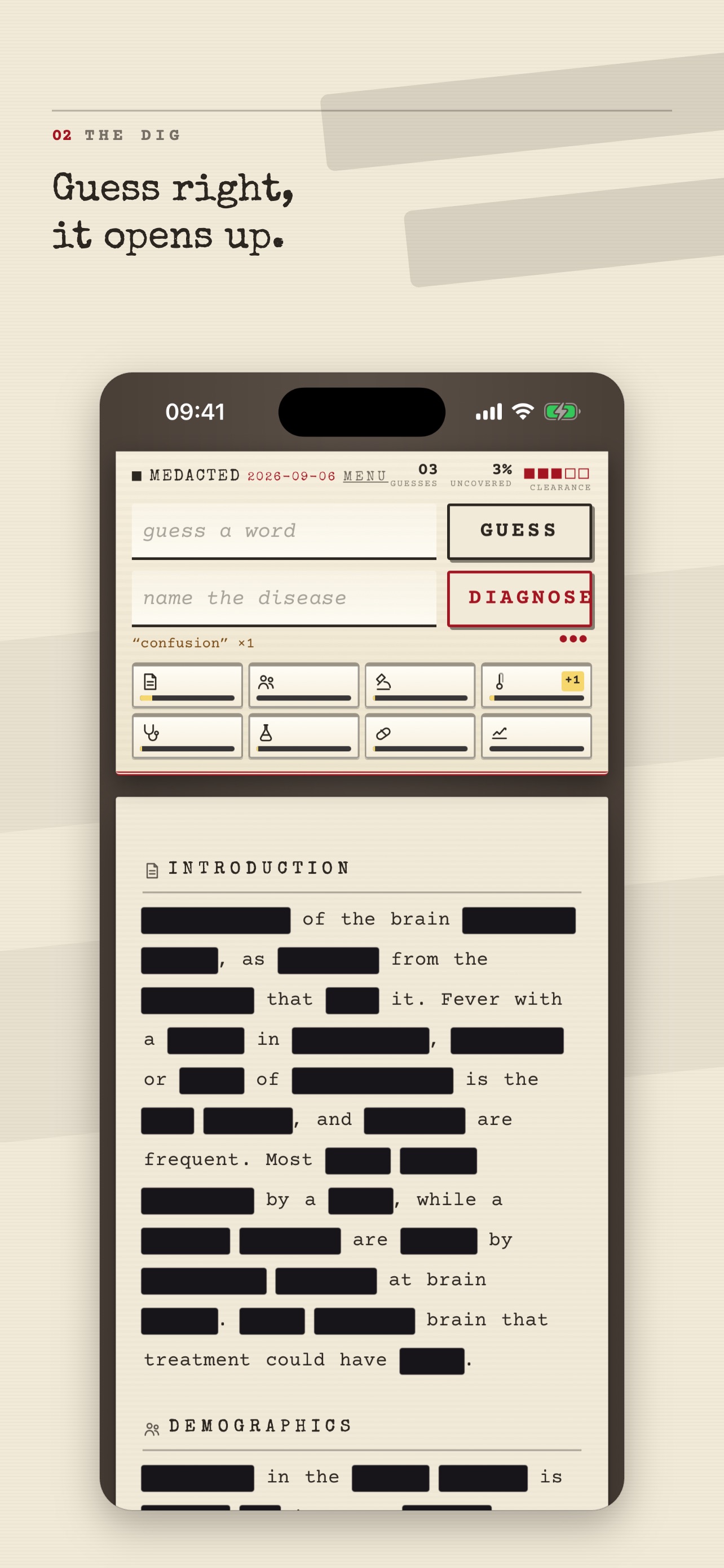 Screenshot 2 of Medacted: Daily Deduction Game