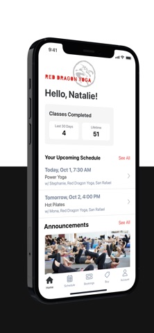 Red Dragon Yoga App iPhone screenshot