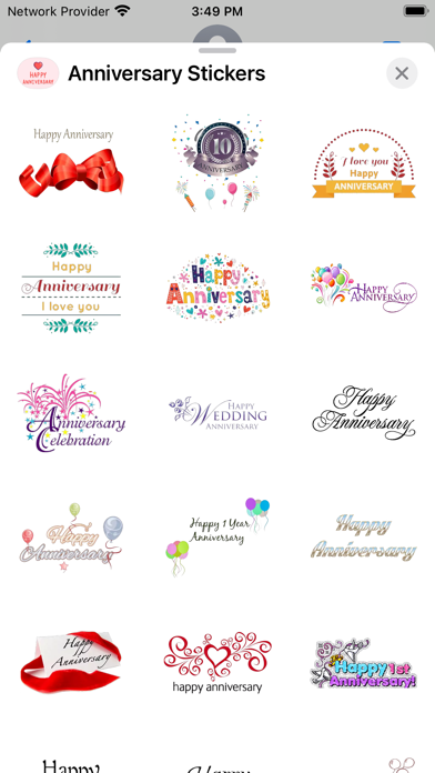 Anniversary Stickers - Wishes Screenshot