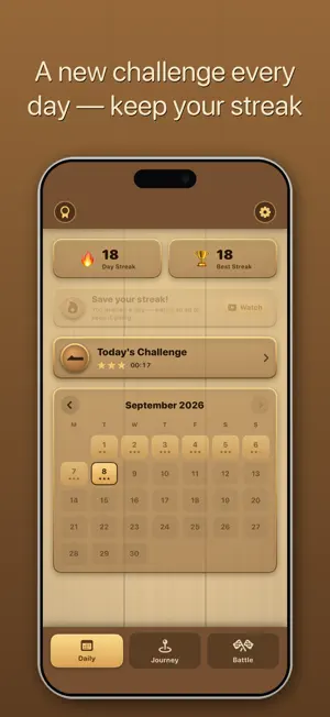 FourFold: Wood T-Puzzle Block screenshot 2