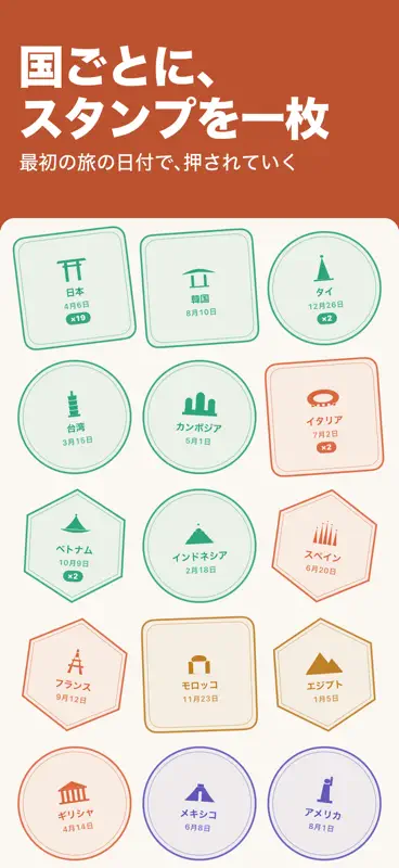 ずぼ旅 - 行った国が自動で残る旅行記録・旅日記 screenshot 3 of 8