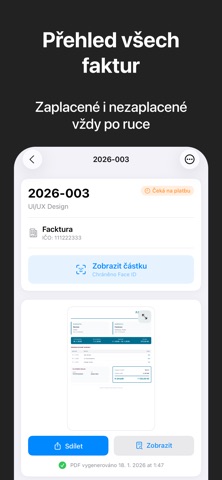 Facktura: Faktury a finance screenshot