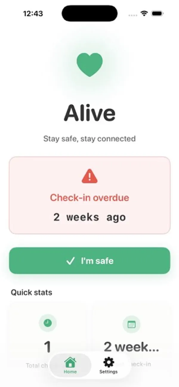 Screenshot #3 pour Alive – Safety Check-In