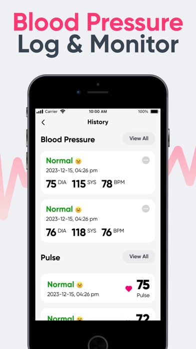 Blood Pressure Tracker Pro App Screenshot