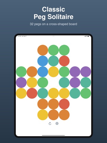 The PegSolitaire iPad screenshot