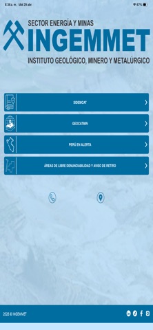 INGEMMET MÓVIL iPhone screenshot