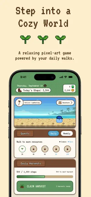 HarvestStep: Cozy Walking Game screenshot 1