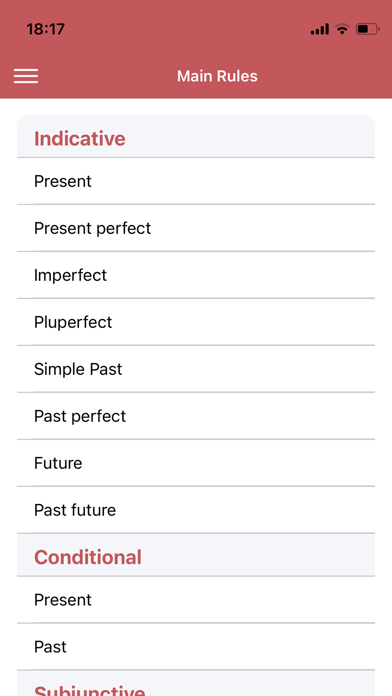 French conjugations! Screenshot