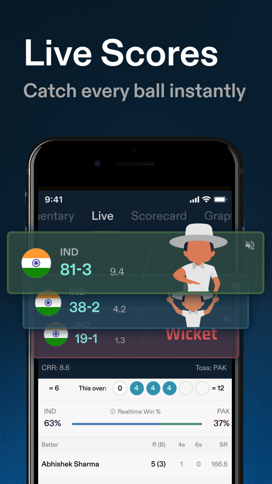 #1. CREX - Just Cricket (iOS) di: Parthtech Developers LLP