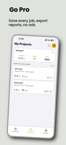 Pro Concrete: Bags & Tons Calc Screenshot 4 of 4
