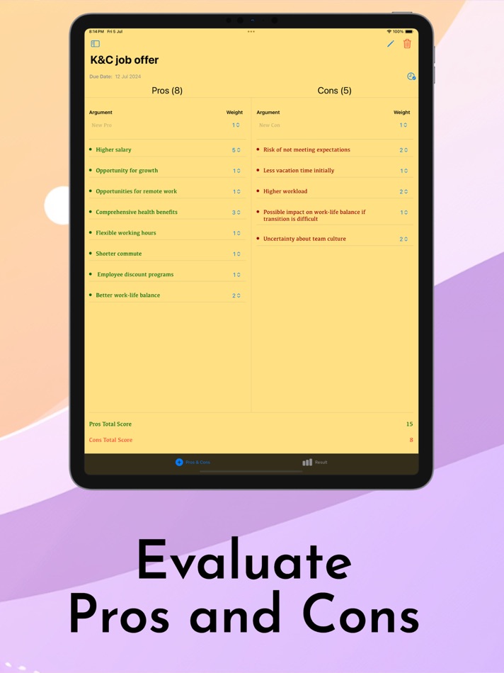 #3. Decision Maker: Pros and Cons (macOS) 由: Wasim Tayara