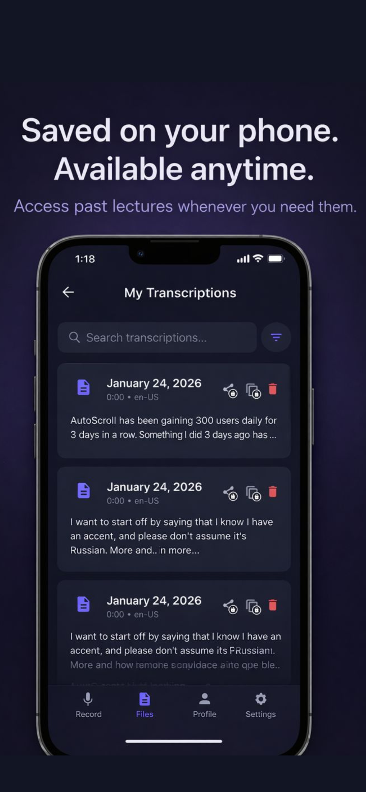 Voice to Text: Transcribe AI screenshot 3